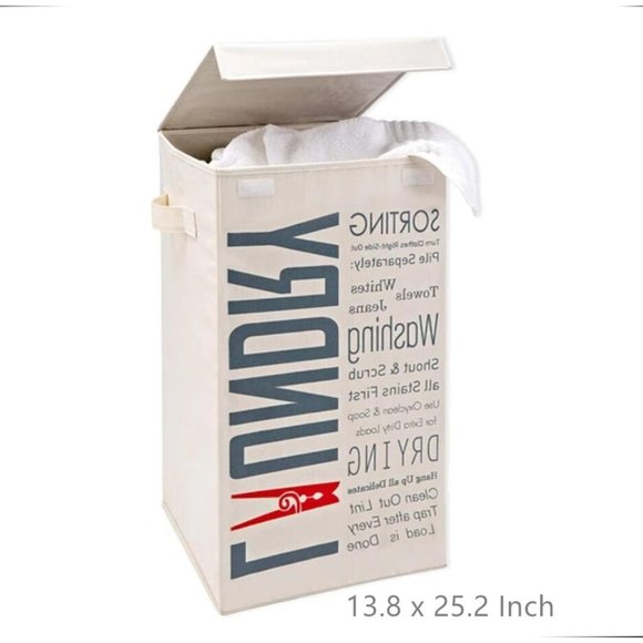 2pack- Smart Design Foldable Laundry Hamper w/Lid - Picture 1 of 5